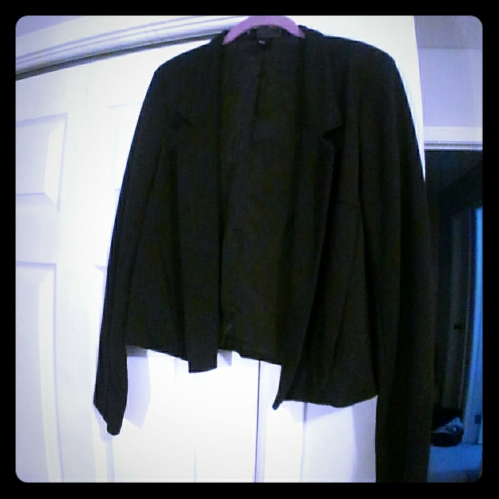 Sporty Open-Front Blazer Jacket